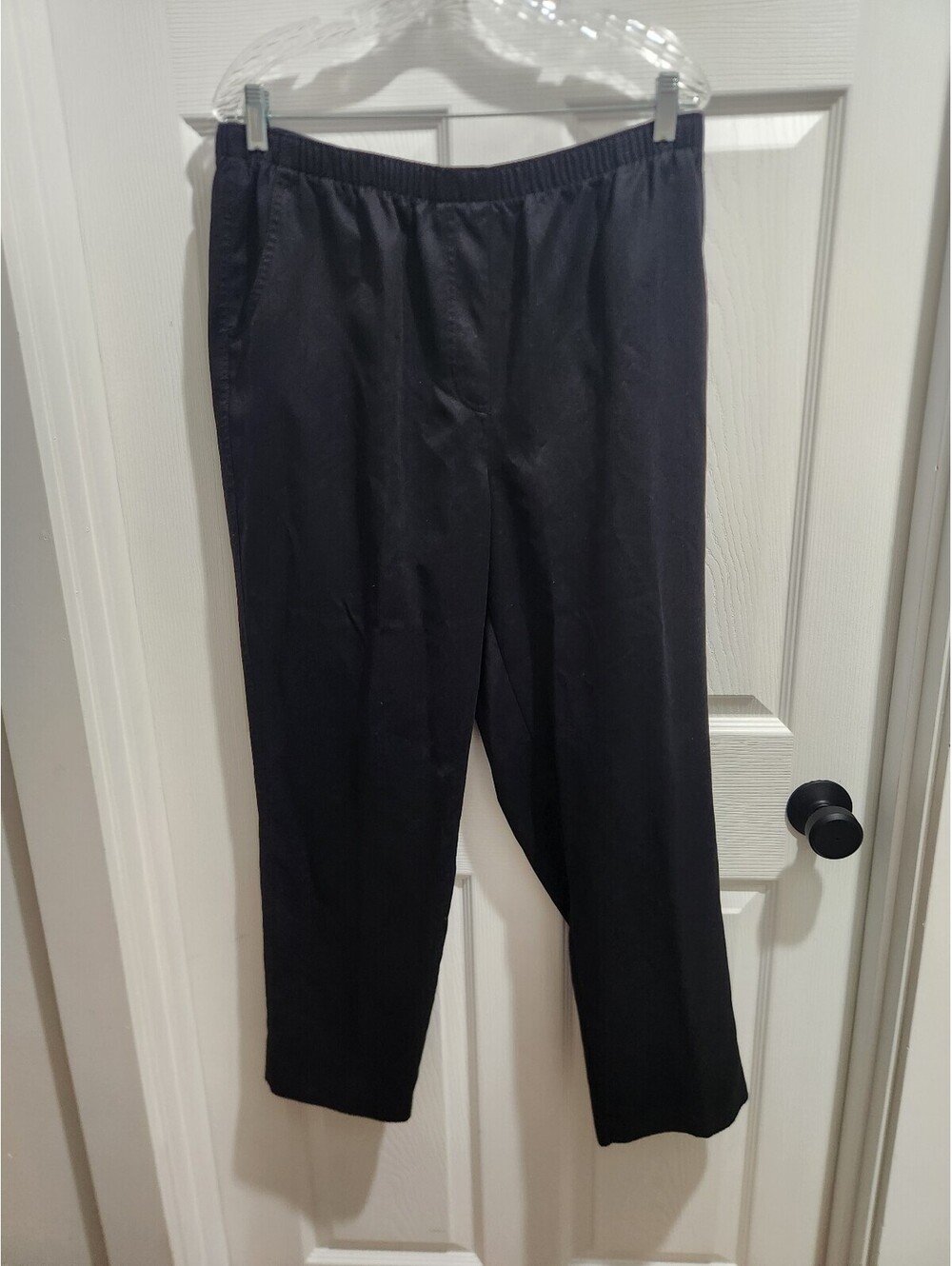 ALIA Black Elastic Waist Polyester Pants Size 16